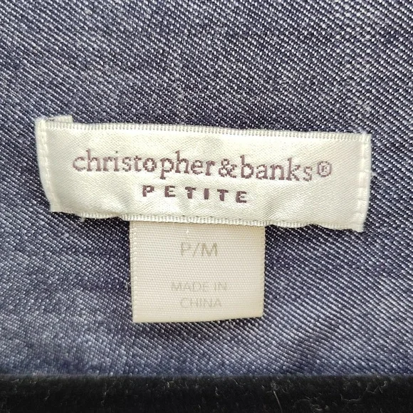 Denim Button-Up Ruffle Collar Shacket - Picture 2 of 8